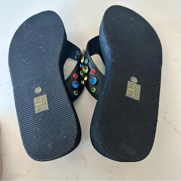Jeffrey Campbell Iconics Sandals black with multicolored embellishments Size: 10 - Picture 5 of 5